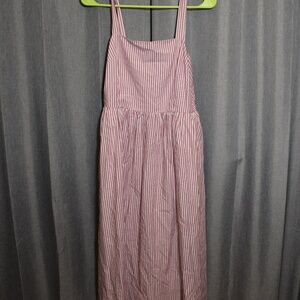 A New Day purple and white tea length dress